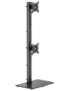 AISENS Soporte de Mesa Con Peana Eco Giratorio e Inclinable para 2 Monitor/TV 12kg de 17-34, Negro