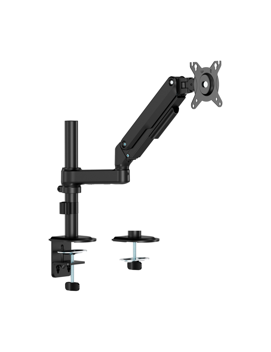 AISENS Soporte de Mesa Eco Contrapeso Giratorio e Inclinable para Monitor/TV 9kg (3 Pivotes, 1 Brazo) de 17-32, Negro