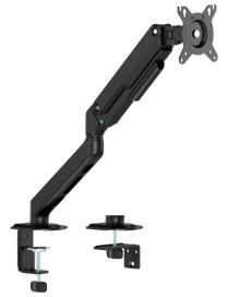 AISENS Soporte de Mesa Eco Contrapeso Giratorio e Inclinable para Monitor/TV 9kg (3 Pivotes, 1 Brazo) de 17-32, Negro