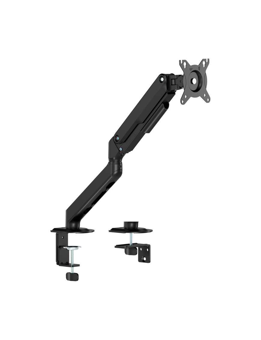 AISENS Soporte de Mesa Eco Contrapeso Giratorio e Inclinable para Monitor/TV 9kg (3 Pivotes, 1 Brazo) de 17-32, Negro