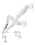 AISENS Soporte de Mesa Eco Contrapeso Giratorio e Inclinable para Monitor/TV 9kg (3 PIVOTES, 2 BRAZOS) de 17-32, Blanco