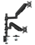 AISENS Soporte de Mesa Eco Contrapeso Giratorio e Inclinable Para Monitor/TV 9kg (3 Pivotes, 2 Brazos) de 17-32", Negro