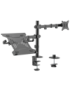 AISENS Soporte de Mesa Giratorio e Inclinable para Portatil y Monitor/TV 9Kg de 17-32, Negro