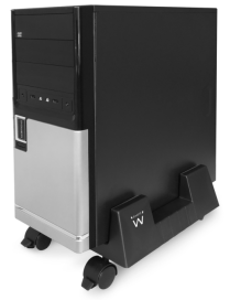 Ewent EW1290 soporte de CPU Carro para equipo informático Negro