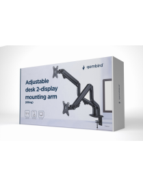 Gembird MA-DA2-02 soporte para monitor 81,3 cm (32") Escritorio Negro