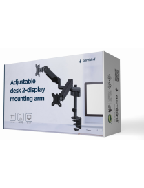 Gembird MA-DA2P-01 soporte para monitor 81,3 cm (32") Escritorio Negro