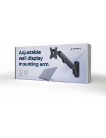 Gembird MA-WA1-01 soporte para monitor 68,6 cm (27") Pared Negro