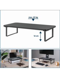 Gembird MS-TABLE-03 soporte para monitor Escritorio Negro