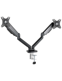 TooQ Soporte de Mesa para 2 Pantallas 17"-32", Negro