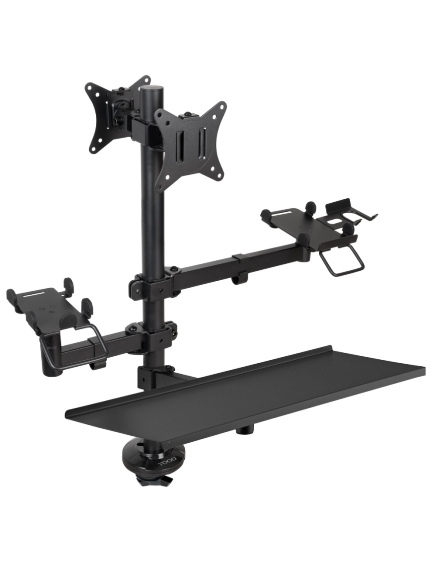 TooQ Soporte de Mesa para TPV/Impresora/Pantallas 17”-32”/Terminal/Lector/Teclado
