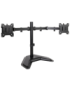 TooQ Soporte de Mesa, Giratorio e Inclinable, para 2 Pantallas de 17”-32”