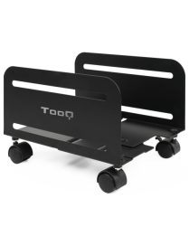 TooQ Soporte metálico para CPU de suelo con ruedas