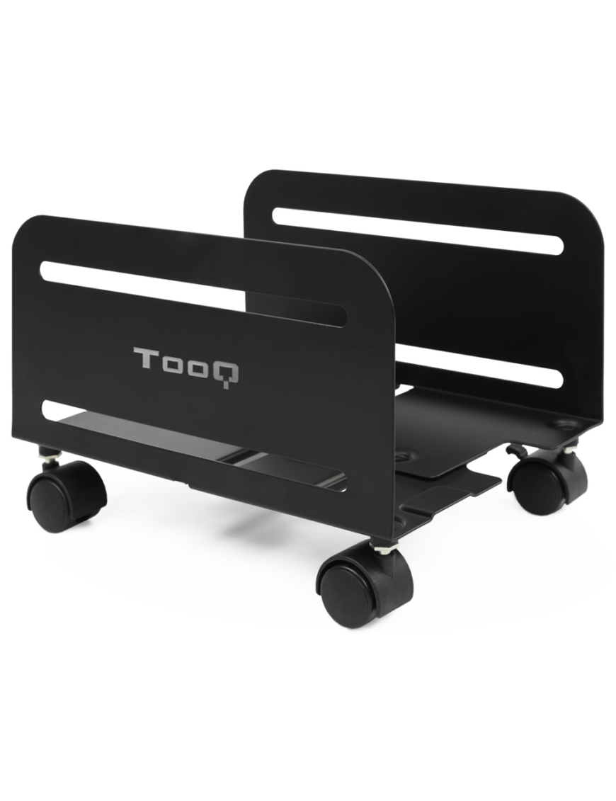 TooQ Soporte metálico para CPU de suelo con ruedas