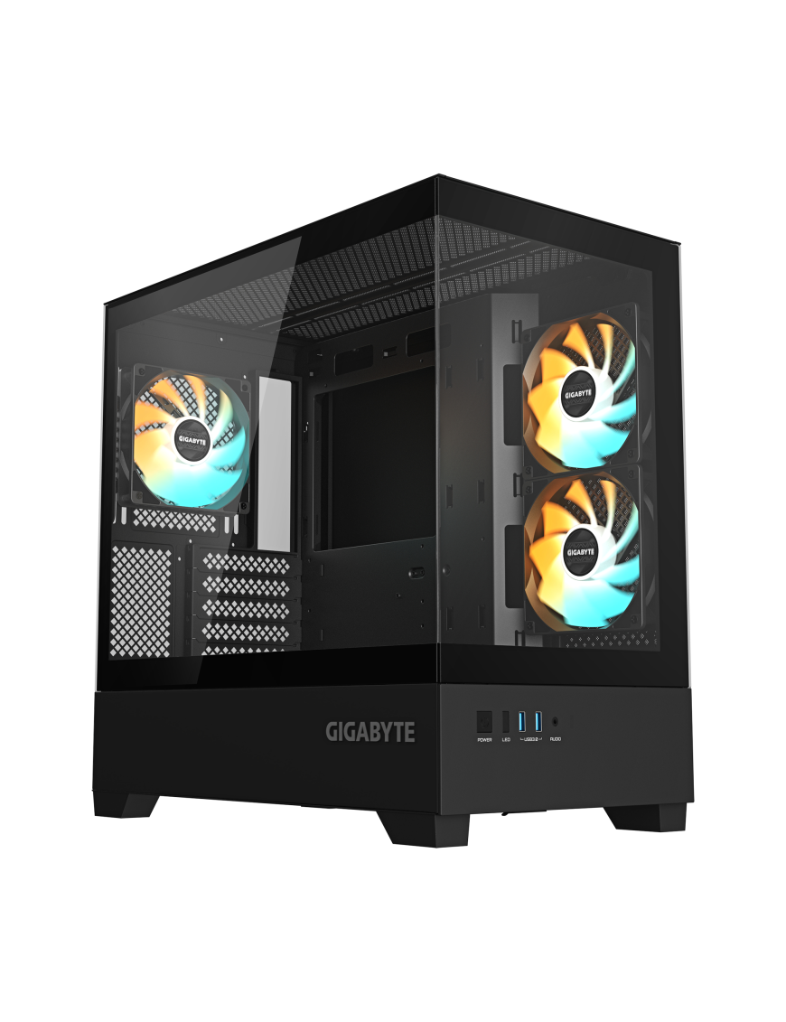 GIGABYTE C201 PANORAMIC Midi Tower Negro