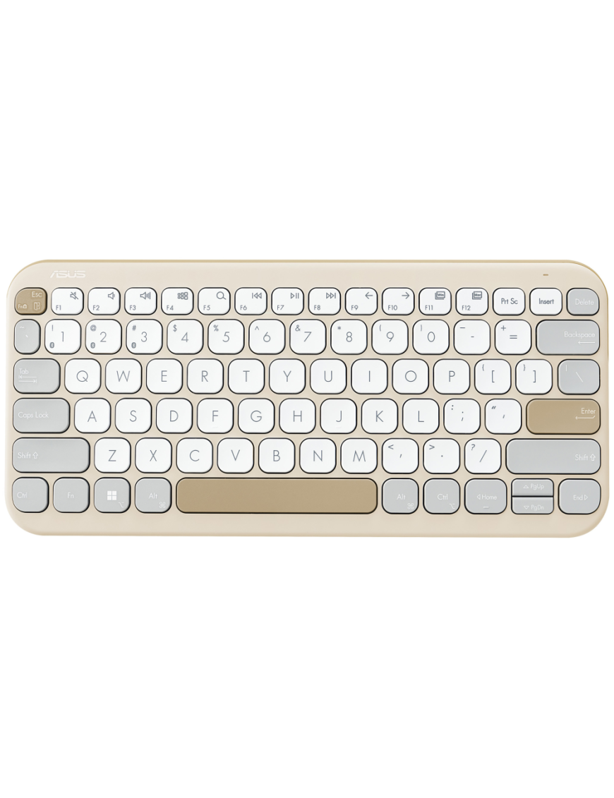 ASUS Marshmallow Keyboard KW100 teclado Hogar Bluetooth QWERTY Español Beige