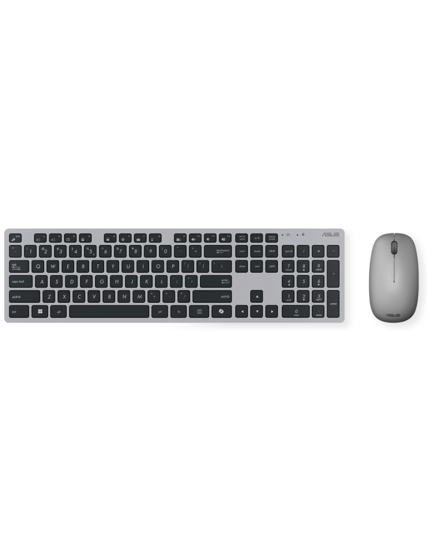 ASUS W5000 Wireless Keyboard and Mouse Set teclado Ratón incluido Oficina RF inalámbrico QWERTY Español Negro, Gris
