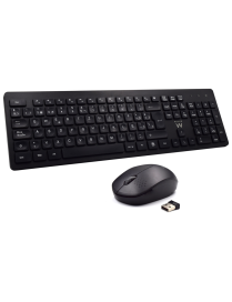 Ewent EW3256 teclado Ratón incluido Universal RF inalámbrico QWERTY Español Negro