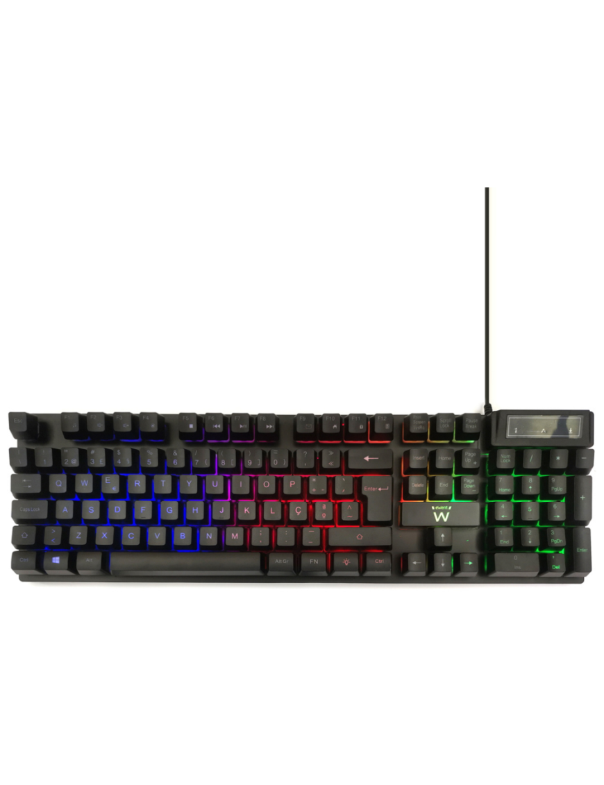 Ewent PL3319 teclado Juego USB QWERTY Portugués Negro