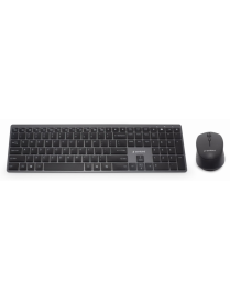 Gembird KBS-ECLIPSE-M500-PT teclado Ratón incluido Universal RF inalámbrico QWERTY Portugués Gris