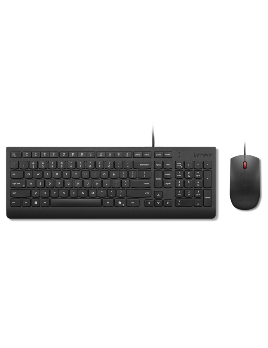 Lenovo Essential Wired Combo (ES 172) teclado Ratón incluido Universal USB Español Negro