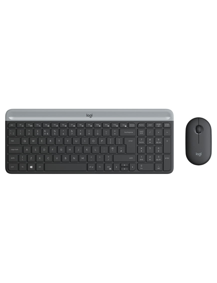 Logitech Slim MK470 teclado Ratón incluido Universal RF inalámbrico QWERTY Español Grafito