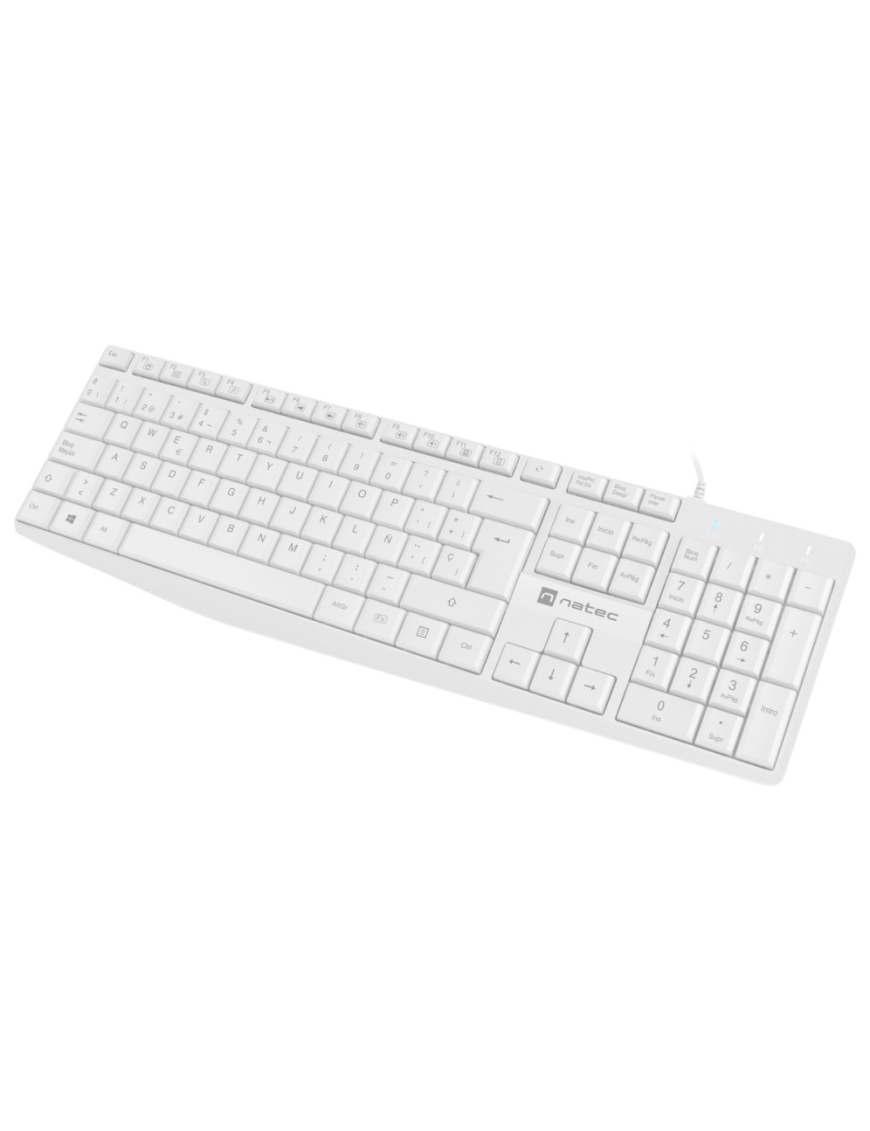 NATEC NKL-1949 teclado Universal USB QWERTY Español Blanco