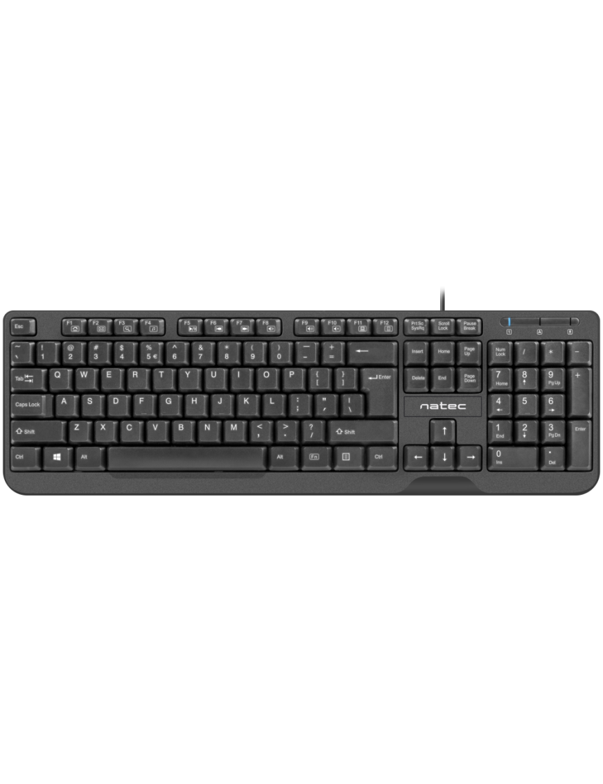 NATEC Trout teclado Oficina USB QWERTY Español Negro