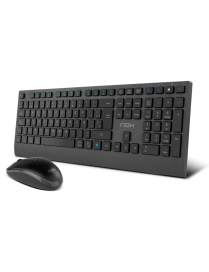 NOX NXLITEDUOSP teclado Ratón incluido Hogar RF Wireless + Bluetooth QWERTY Español Negro