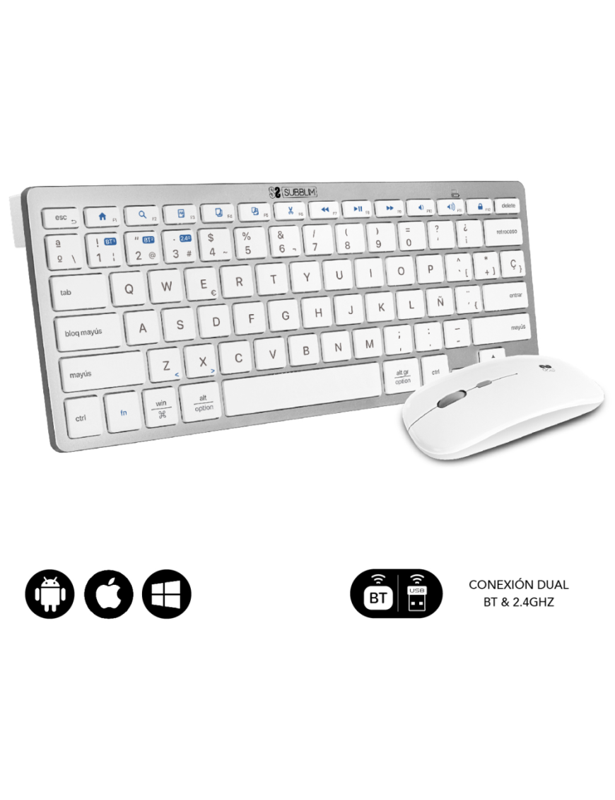 SUBBLIM SUBKBC-OCO010 teclado RF Wireless + Bluetooth