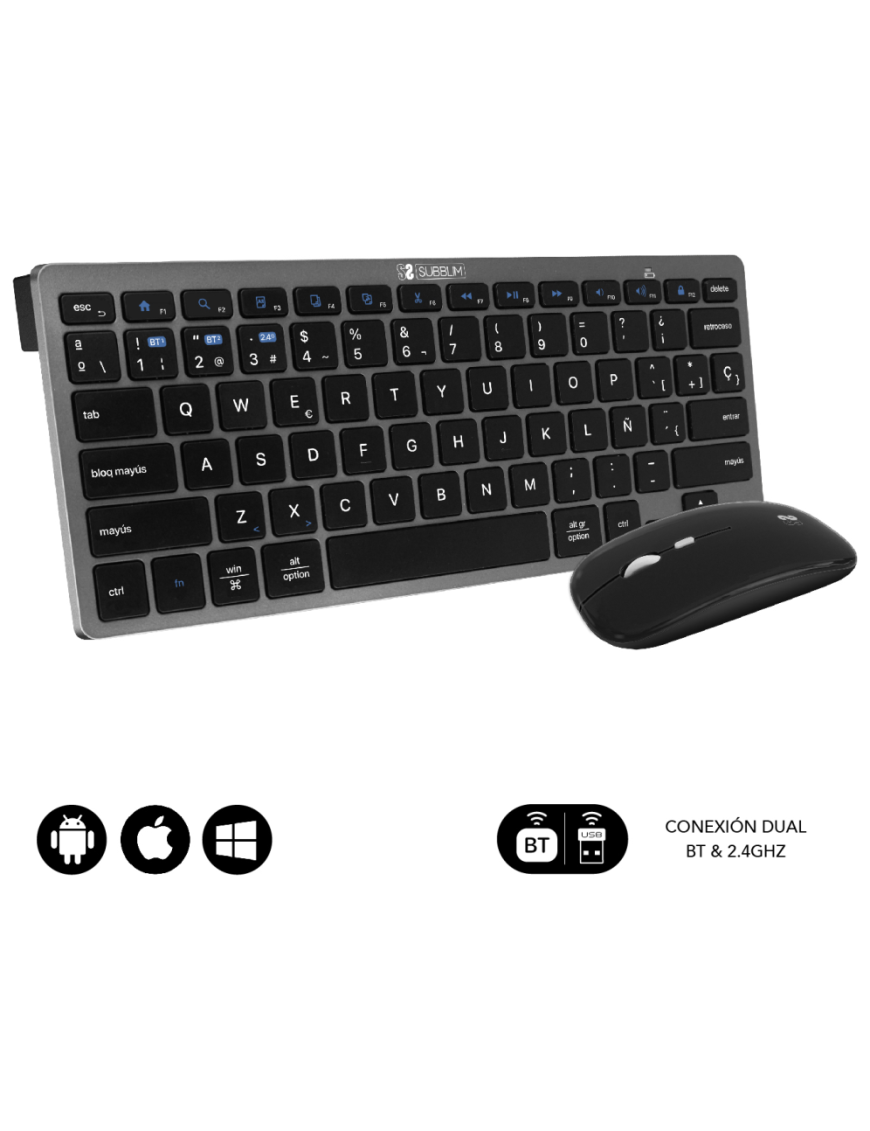 SUBBLIM SUBKBC-OCO020 teclado RF Wireless + Bluetooth