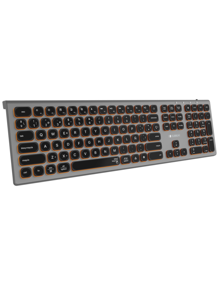 SUBBLIM Teclado Bluetooth/2.4G Master iluminado Ext G/N