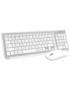 SUBBLIM Teclado con Ratón Bluetooth + 2.4G Combo Dual Prestige Extendido Plata/Blanco