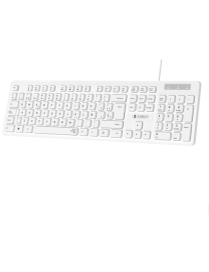 SUBBLIM Teclado Ergonómico Business Slim Silencioso con cable USB Blanco