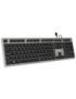 SUBBLIM Teclado Ergonómico con cable USB Plano Silencioso Gris/Negro Ergo
