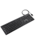 TooQ Teclado silencioso USB, 105 teclas, Negro