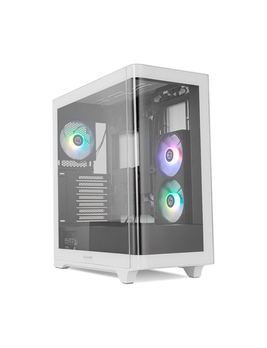 NOX Hummer ETHER Midi Tower Negro, Blanco