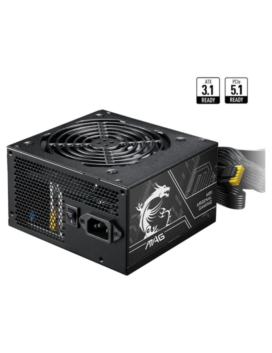 MSI MAG A750BN PCIE5 II unidad de fuente de alimentación 750 W 24-pin ATX ATX Negro