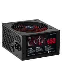 NOX NXS650 unidad de fuente de alimentación 650 W 20+4 pin ATX Negro, Rojo