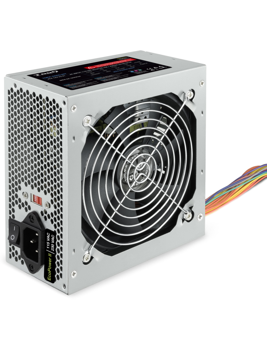TooQ TQEP-500S-INT unidad de fuente de alimentación 500 W 24-pin ATX ATX Plata