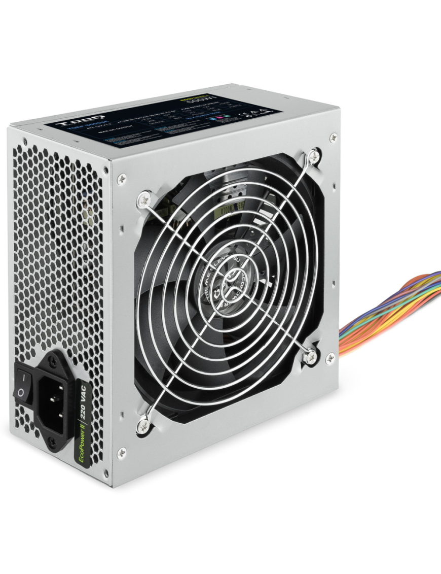 TooQ TQEP-500SSE unidad de fuente de alimentación 500 W 24-pin ATX ATX Plata